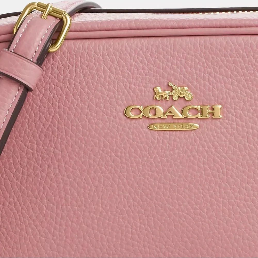 Coach True Pink Leather Mini Jamie Camera Crossbody Bag - Picture 3 of 9